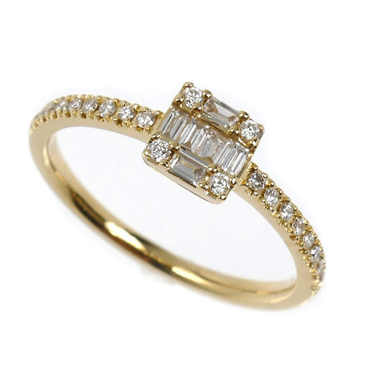 BELLESIORA ベルシオラ K18YG イエローゴールド SQUARE COLLECTION リング・指輪 ダイヤモンド0.24ct 9号 1.7g レディース【中古】【美品】