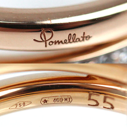 Pomellato ポメラート K18PG ピンクゴールド トゥギャザー リング・指輪 PAC0100O7WHRDB000 ダイヤモンド 15号 8.1g レディース【中古】【美品】