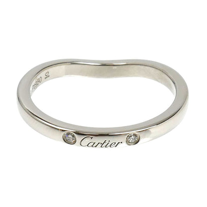 CARTIER カルティエ Pt950プラチナ バレリーナ カーブ ウェディング 3Pダイヤ リング・指輪 B4092950 ダイヤモンド 10号 50 3.0g レディース【中古】【美品】