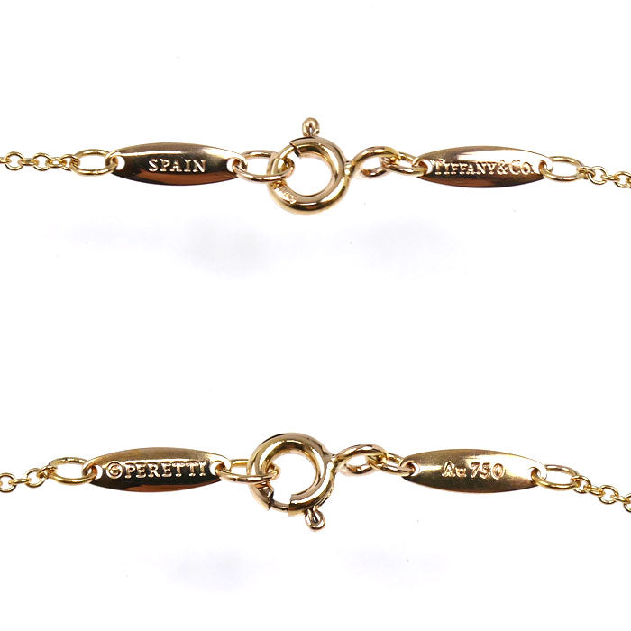 TIFFANY&Co. ティファニー K18PG ピンクゴールド オープンハート ネックレス 68113660 ダイヤモンド 3.0g 41cm レディース【中古】【美品】