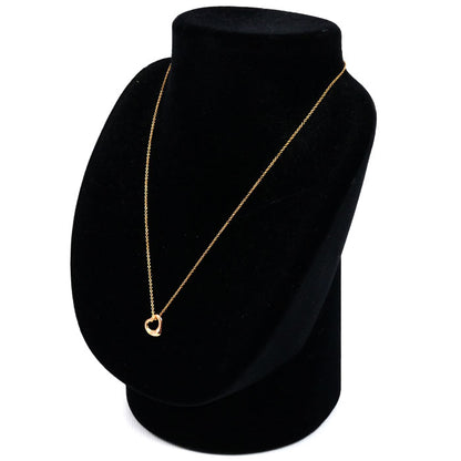TIFFANY&Co. ティファニー K18PG ピンクゴールド オープンハート ネックレス 68113660 ダイヤモンド 3.0g 41cm レディース【中古】【美品】