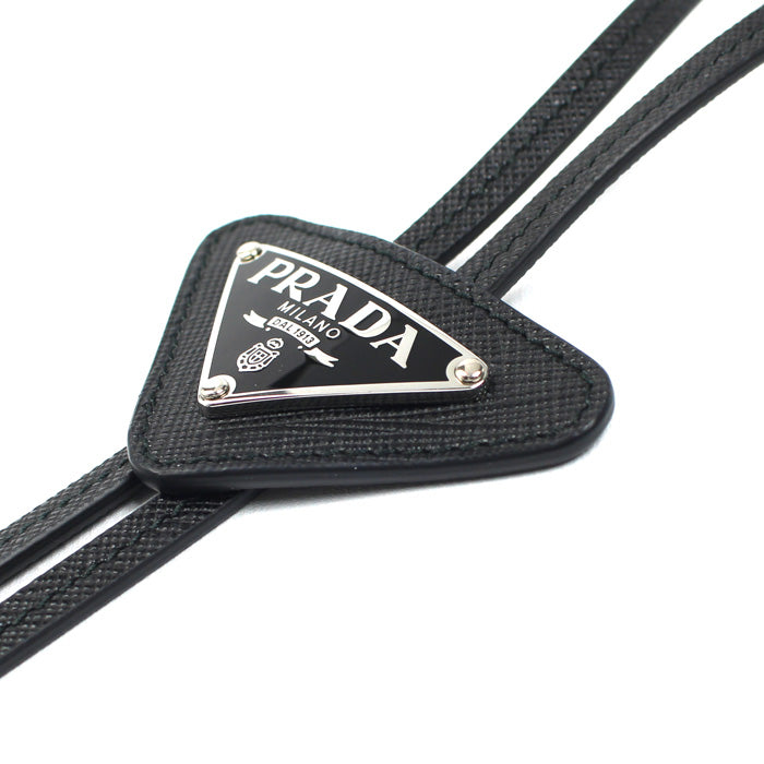 PRADA プラダ レザー サフィアーノレザー ボロタイ 2IC027_QHH_F0002 メンズ【中古】【極美品】