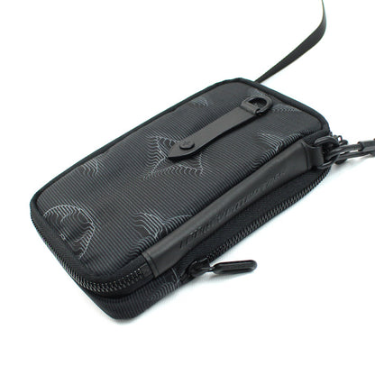 LOUIS VUITTON ルイ・ヴィトン 3Dモノグラム ダブルフォンポーチ ショルダーバッグ ブラック M80141 ICチップ メンズ【中古】【美品】