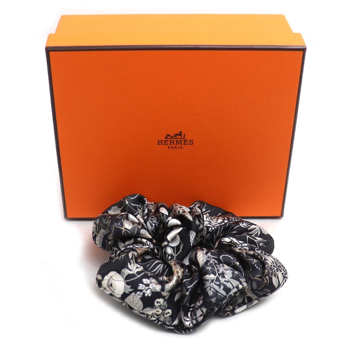 HERMES エルメス シルク シュシュ クラウディア ヘアアクセサリー H251044G 02TU レディース【中古】【美品】