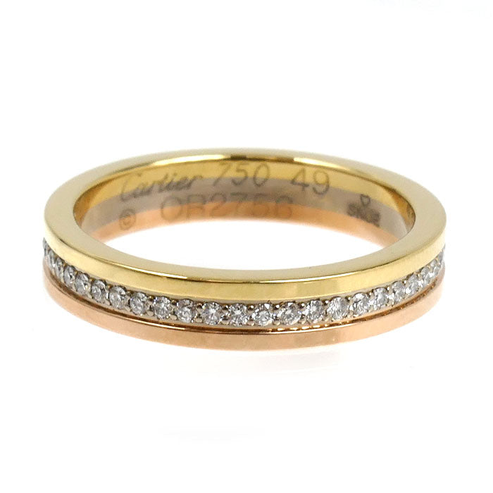 CARTIER カルティエ K18YG/PG/WG ヴァンドーム リング・指輪 ダイヤモンド 9号 49 3.9g レディース【中古】【美品】