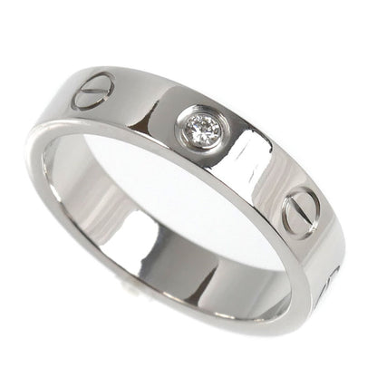 CARTIER カルティエ K18WG ホワイトゴールド ミニラブ 1Pダイヤ リング・指輪 B4050550 ダイヤモンド 10号 50 4.7g レディース【中古】【美品】