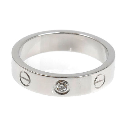 CARTIER カルティエ K18WG ホワイトゴールド ミニラブ 1Pダイヤ リング・指輪 B4050550 ダイヤモンド 10号 50 4.7g レディース【中古】【美品】