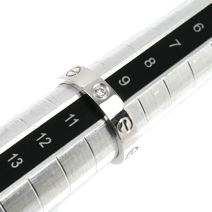CARTIER カルティエ K18WG ホワイトゴールド ミニラブ 1Pダイヤ リング・指輪 B4050550 ダイヤモンド 10号 50 4.7g レディース【中古】【美品】