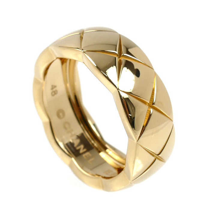 CHANEL シャネル K18YG イエローゴールド ココクラッシュ ミディアム リング・指輪 J10571 8号 48 6.2g レディース【中古】【美品】