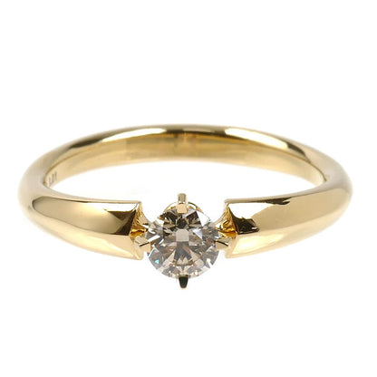 カシケイ K18YG イエローゴールド ソリティア リング・指輪 KSB030RYG ダイヤモンド0.38ct ダイヤモンド0.01ct 16号 4.7g レディース【中古】【美品】