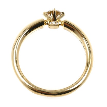 カシケイ K18YG イエローゴールド ソリティア リング・指輪 KSB030RYG ダイヤモンド0.38ct ダイヤモンド0.01ct 16号 4.7g レディース【中古】【美品】