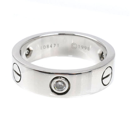 CARTIER カルティエ K18WG ホワイトゴールド ラブ ハーフ リング・指輪 ダイヤモンド 14号 54 8.9g レディース【中古】【美品】