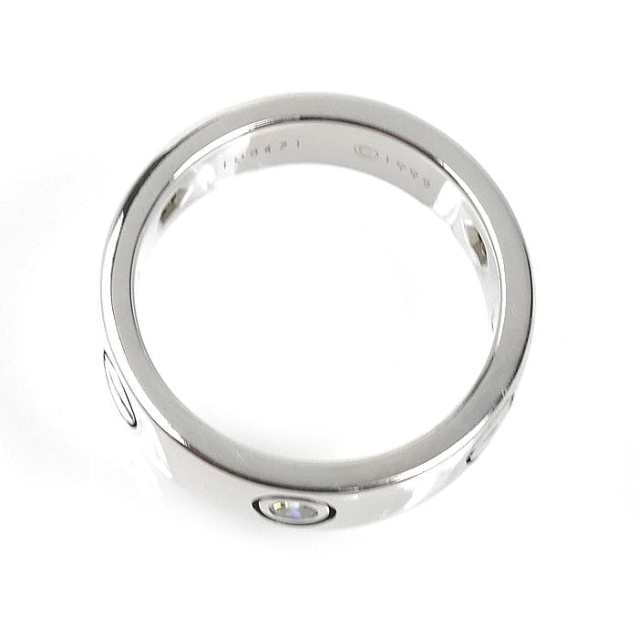 CARTIER カルティエ K18WG ホワイトゴールド ラブ ハーフ リング・指輪 ダイヤモンド 14号 54 8.9g レディース【中古】【美品】