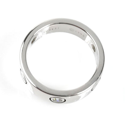 CARTIER カルティエ K18WG ホワイトゴールド ラブ ハーフ リング・指輪 ダイヤモンド 14号 54 8.9g レディース【中古】【美品】