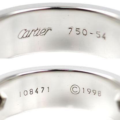 CARTIER カルティエ K18WG ホワイトゴールド ラブ ハーフ リング・指輪 ダイヤモンド 14号 54 8.9g レディース【中古】【美品】