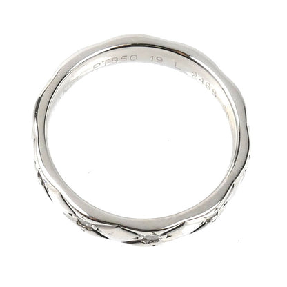 CHANEL シャネル Pt950プラチナ マトラッセ フルダイヤ 10PD リング・指輪 ダイヤモンド 9.5号 50 4.7g レディース【中古】【美品】