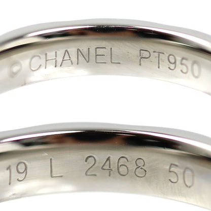 CHANEL シャネル Pt950プラチナ マトラッセ フルダイヤ 10PD リング・指輪 ダイヤモンド 9.5号 50 4.7g レディース【中古】【美品】