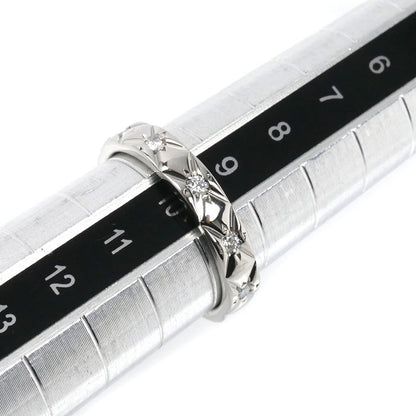 CHANEL シャネル Pt950プラチナ マトラッセ フルダイヤ 10PD リング・指輪 ダイヤモンド 9.5号 50 4.7g レディース【中古】【美品】
