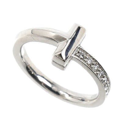 TIFFANY&Co. ティファニー K18WG ホワイトゴールド Tワン ナロー リング・指輪 67795474 ダイヤモンド 7号 3.9g レディース【中古】【美品】