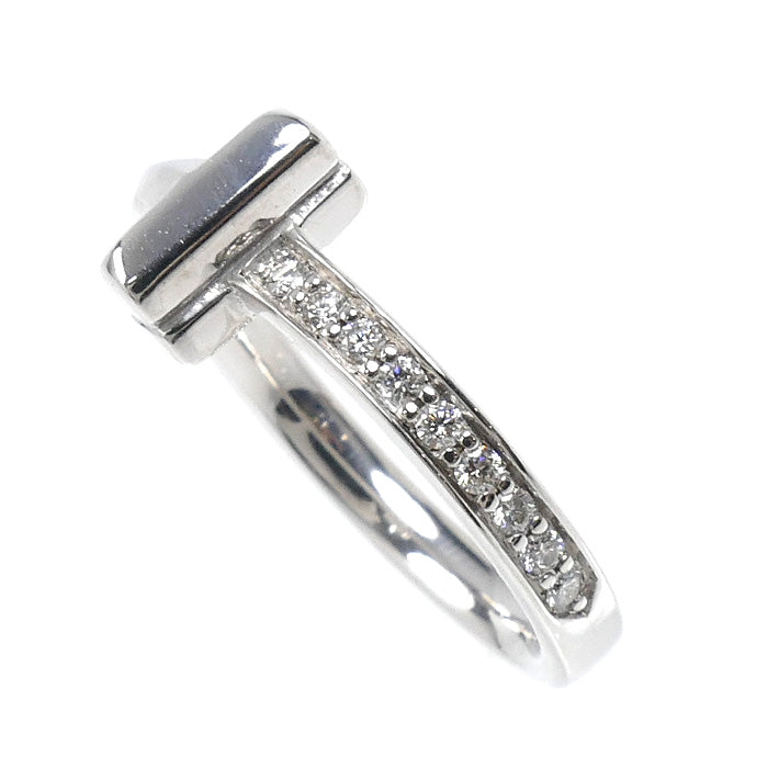 TIFFANY&Co. ティファニー K18WG ホワイトゴールド Tワン ナロー リング・指輪 67795474 ダイヤモンド 7号 3.9g レディース【中古】【美品】