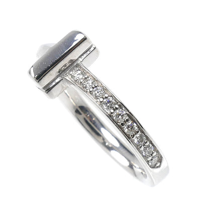 TIFFANY&Co. ティファニー K18WG ホワイトゴールド Tワン ナロー リング・指輪 67795474 ダイヤモンド 7号 3.9g レディース【中古】【美品】