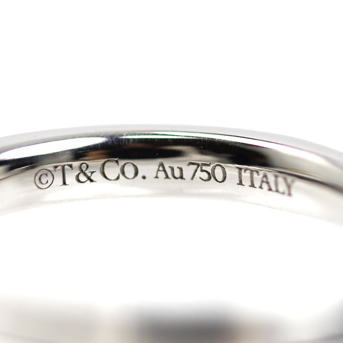 TIFFANY&Co. ティファニー K18WG ホワイトゴールド Tワン ナロー リング・指輪 67795474 ダイヤモンド 7号 3.9g レディース【中古】【美品】