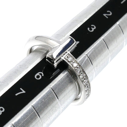 TIFFANY&Co. ティファニー K18WG ホワイトゴールド Tワン ナロー リング・指輪 67795474 ダイヤモンド 7号 3.9g レディース【中古】【美品】