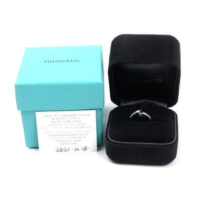TIFFANY&Co. ティファニー K18WG ホワイトゴールド Tワン ナロー リング・指輪 67795474 ダイヤモンド 7号 3.9g レディース【中古】【美品】