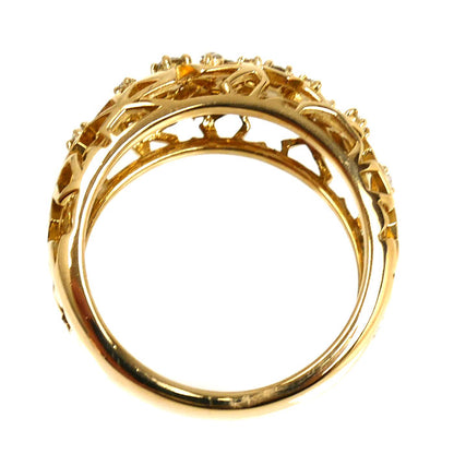 STAR JEWELRY スタージュエリー K18YG イエローゴールド リング・指輪 ダイヤモンド0.15ct 9号 4.0g レディース【中古】
