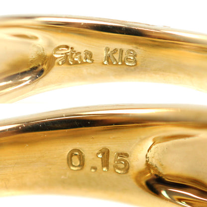 STAR JEWELRY スタージュエリー K18YG イエローゴールド リング・指輪 ダイヤモンド0.15ct 9号 4.0g レディース【中古】