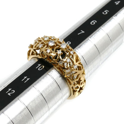 STAR JEWELRY スタージュエリー K18YG イエローゴールド リング・指輪 ダイヤモンド0.15ct 9号 4.0g レディース【中古】