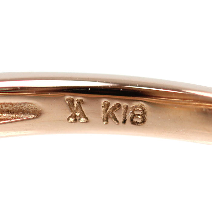 Vendome Aoyama ヴァンドーム青山 K18PG ピンクゴールド ローズクォーツ リング・指輪 AGAR970509RQ ローズクォーツ ダイヤモンド 11号 2.9g レディース【中古】【美品】