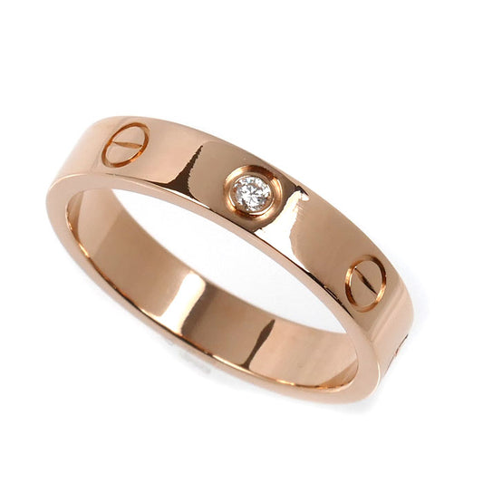CARTIER カルティエ K18PG ピンクゴールド ミニラブ 1Pダイヤ リング・指輪 B4050754 ダイヤモンド 13.5号 54 4.5g レディース【中古】【美品】