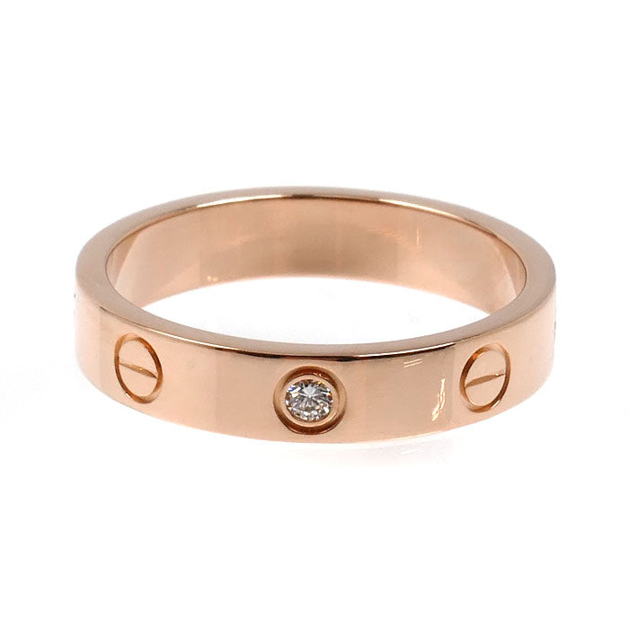 CARTIER カルティエ K18PG ピンクゴールド ミニラブ 1Pダイヤ リング・指輪 B4050754 ダイヤモンド 13.5号 54 4.5g レディース【中古】【美品】