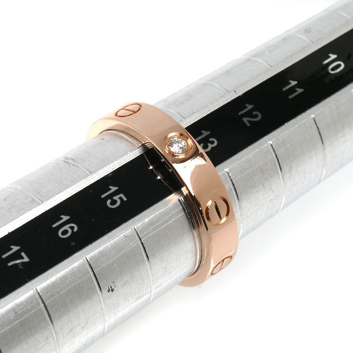 CARTIER カルティエ K18PG ピンクゴールド ミニラブ 1Pダイヤ リング・指輪 B4050754 ダイヤモンド 13.5号 54 4.5g レディース【中古】【美品】