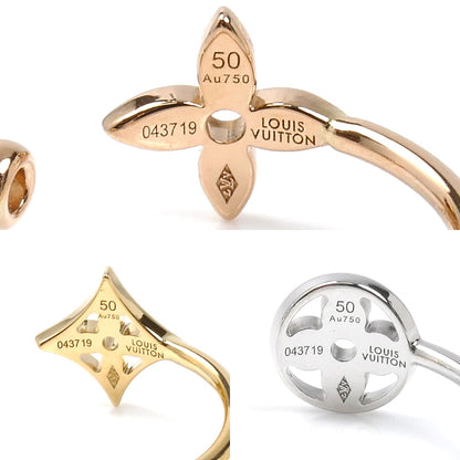 LOUIS VUITTON ルイ・ヴィトン K18YG/PG/WG バーグ モノグラム イディール スリーゴールド リング・指輪 Q9F15D 043719 ダイヤモンド 10号 50 5.6g レディース【中古】【美品】
