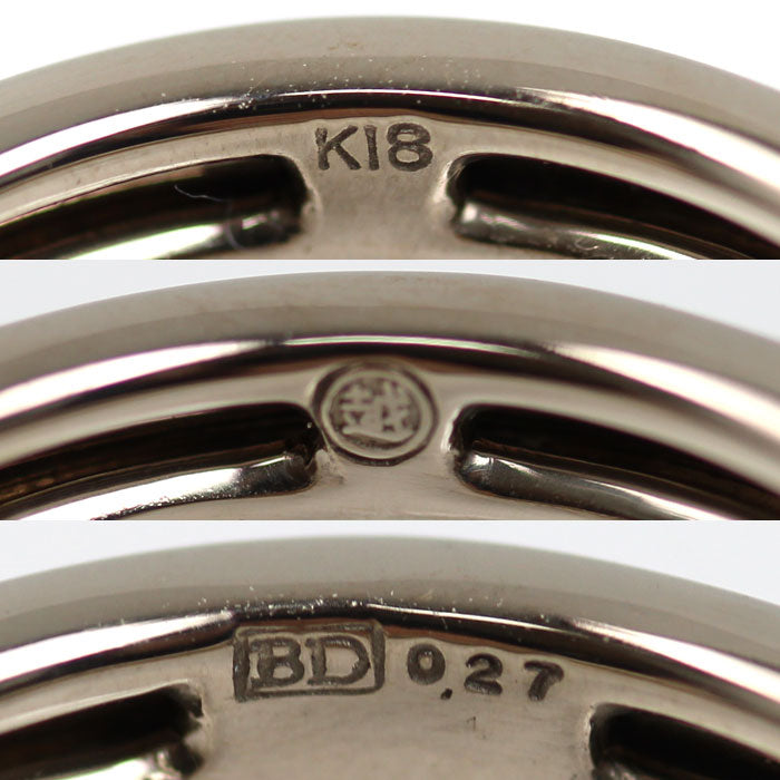 KASHIKEY カシケイ K18BG カノン リング・指輪 ダイヤモンド0.27ct 8号 4.1g レディース【中古】【美品】