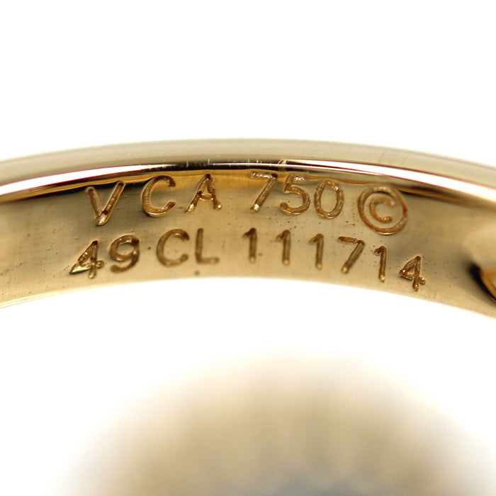 Van Cleef & Arpels ヴァンクリーフ＆アーペル K18YG イエローゴールド ヴィンテージアルハンブラ シェルダイヤ リング・指輪 VCARA41149 ダイヤモンド 9号 49 6.2g レディース【中古】