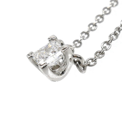 TIFFANY&Co. ティファニー Pt950プラチナ プリンセスカット ネックレス ダイヤモンド0.20ct 2.4g 40cm レディース【中古】【美品】
