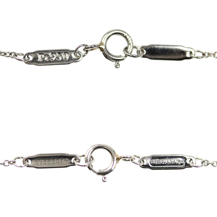 TIFFANY&Co. ティファニー Pt950プラチナ プリンセスカット ネックレス ダイヤモンド0.20ct 2.4g 40cm レディース【中古】【美品】