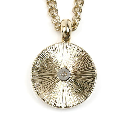 CHANEL シャネル GP ラインストーン ココマーク ネックレス ABG026 B21074 59cm レディース【中古】【美品】