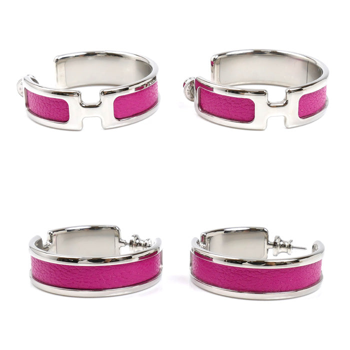 HERMES エルメス GP レザー オランプ ピアス レディース【中古】【美品】