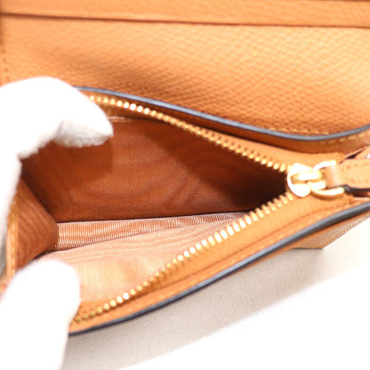 Valentino ヴァレンチノ Vロゴ シグネチャー チェリフィックパターン ジャカードラフィア ウォレット 二つ折り財布 ベージュ レッド 6W0P0AJ3CJR_R9F レディース【中古】【美品】