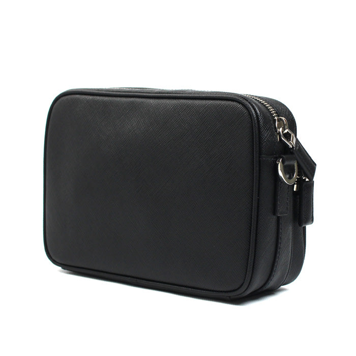 PRADA プラダ サフィアーノ レザー ショルダーバッグ ブラック 2VH170_9Z2_F0002 ユニセックス【中古】【美品】