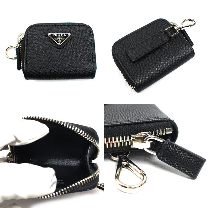 PRADA プラダ サフィアーノ レザー ショルダーバッグ ブラック 2VH170_9Z2_F0002 ユニセックス【中古】【美品】