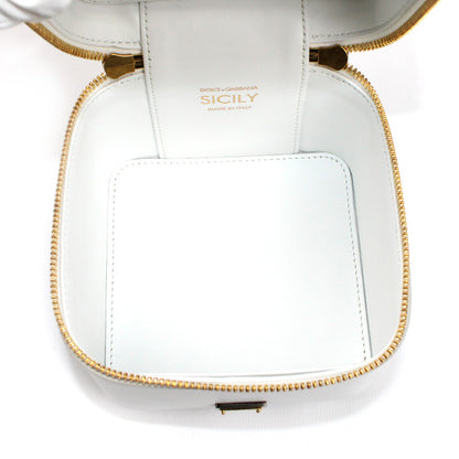DOLCE&GABBANA ドルチェアンドガッバーナ シシリー バニティ 2Wayショルダーバッグ ホワイト BB7715B732180002 レディース【中古】【美品】
