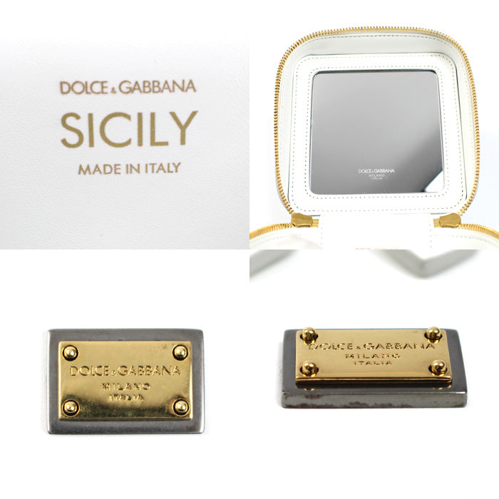 DOLCE&GABBANA ドルチェアンドガッバーナ シシリー バニティ 2Wayショルダーバッグ ホワイト BB7715B732180002 レディース【中古】【美品】