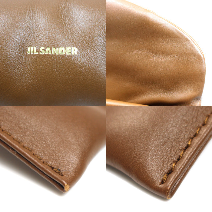 JIL SANDER ジルサンダー カン ノーロ パディング グランデ ショルダーバッグ ブラウン J08WD0056 レディース【中古】