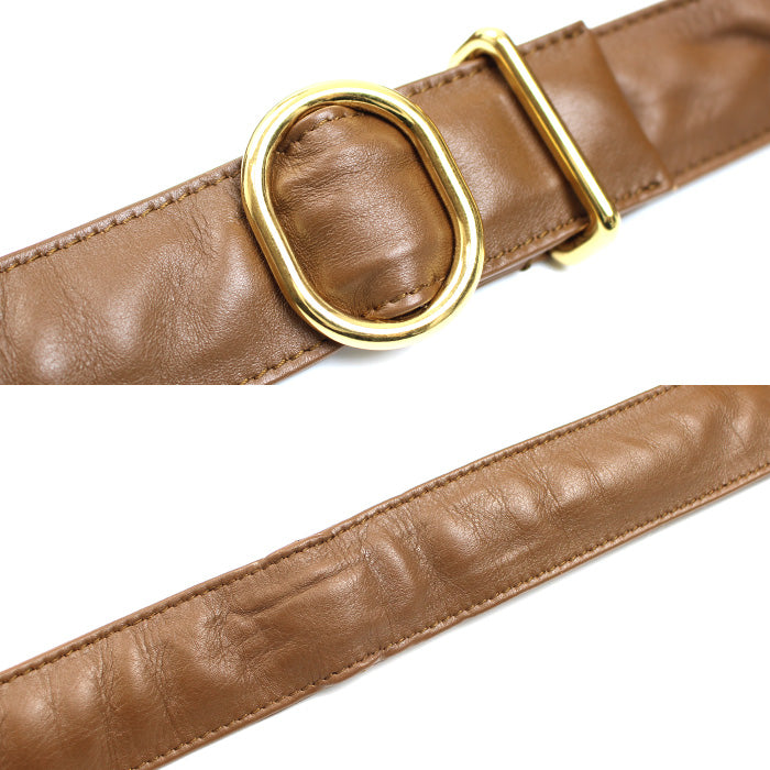 JIL SANDER ジルサンダー カン ノーロ パディング グランデ ショルダーバッグ ブラウン J08WD0056 レディース【中古】
