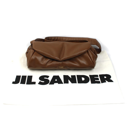 JIL SANDER ジルサンダー カン ノーロ パディング グランデ ショルダーバッグ ブラウン J08WD0056 レディース【中古】